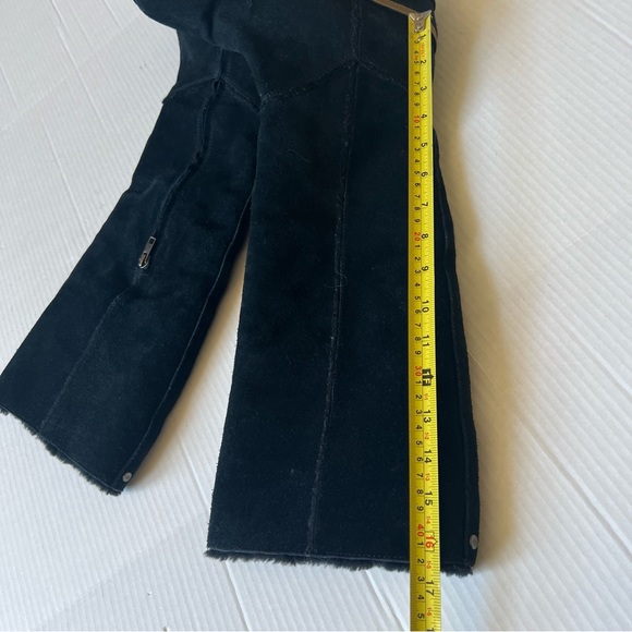 UGG 9 Women Kasen Tall Waterproof Sheepskin Lined Black Suede Heel Boots NWOT💖 - Picture 7 of 14